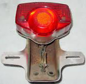 rear view of Honda 750 brake light bracket 1969-1971